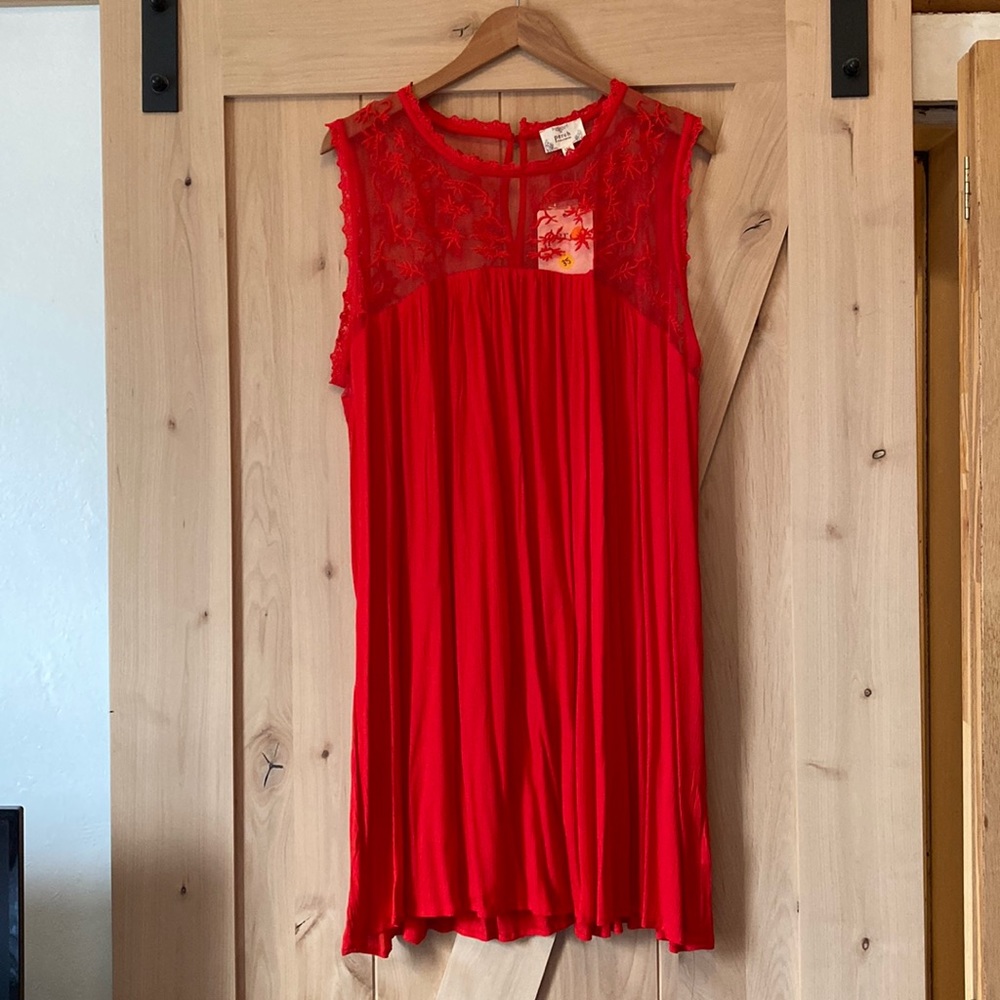 Perch by Blu Pepper dress with lace detail